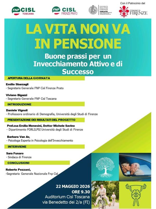 LA VITA NON VA IN PENSIONE